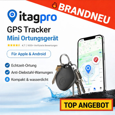 iTag Pro  GPS Tracker Mini Schlüsselfinder Echtzeit Tracking für Apple & Android