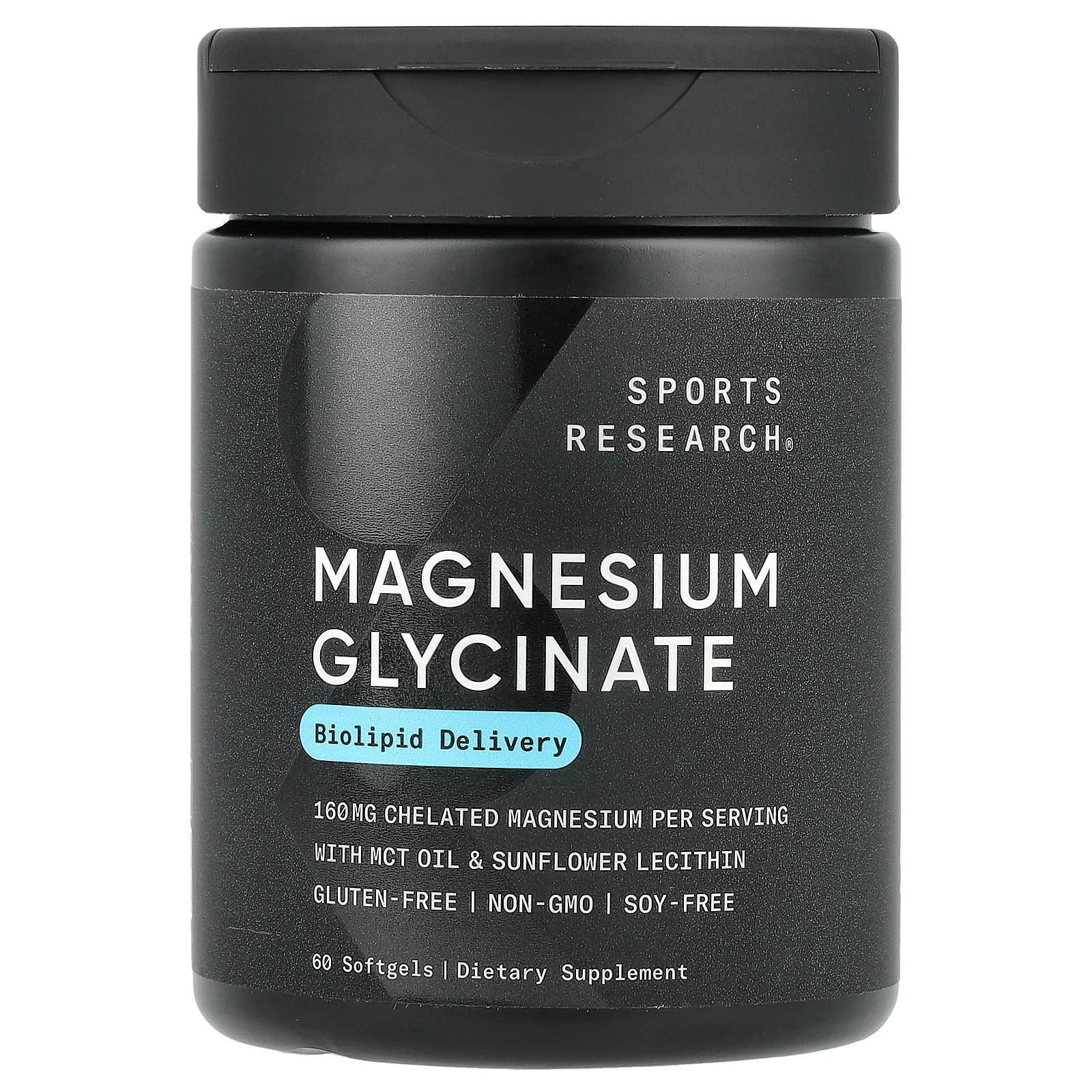 Magnesium Glycinate, 60 Softgels (80 mg per Softgel)