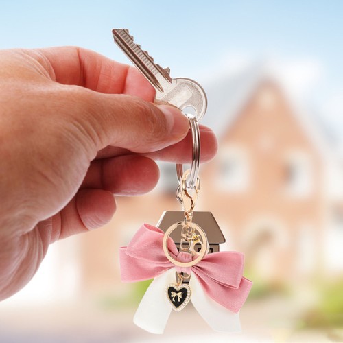 Key Accessories Car Keyring for Women Bow Keychain Man Charm Purse - Picture 4 of 12