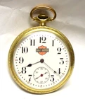 Antique 1910 Elgin 16s 7 Jewel 14K Gold Filled HarleyDavidson Pocket Watch WORKS