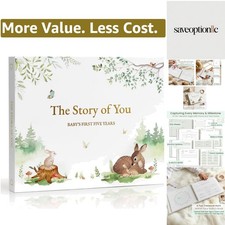 Keepsake Baby Memory Book for Boys and Girls   Timeless First 5 Baby Book