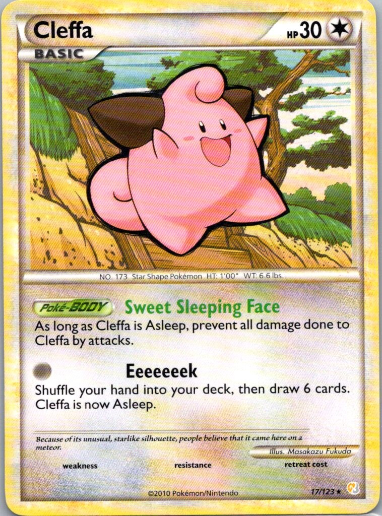 Pokemon TCG Cleffa 17/123 HeartGold SoulSilver NM