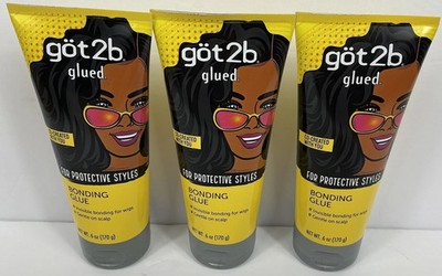got2b Glued Bonding Glue for Protective Invisible Quick Dry Wig Glue 6 oz 3 PACK