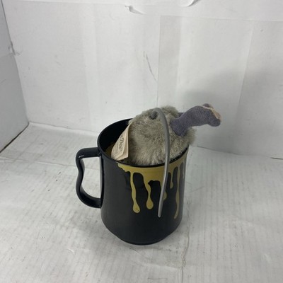 Vintage Dan Dee Animated Funny Halloween Novelty Rat in Mug w/ Sound Tested Work