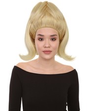 Beehive Style Blonde Wig for Women, Retro 1960s Vintage Hairpiece