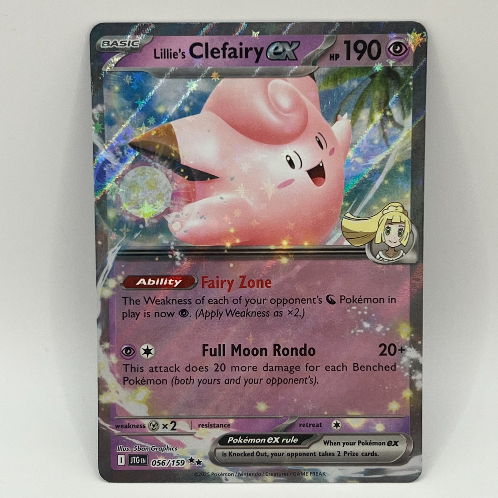 Pokemon Scarlet & Violet Journey Together Lillie's Clefairy EX 056/159 NM