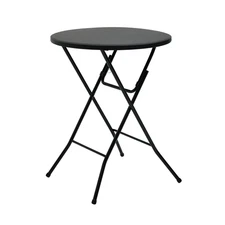 High Top Folding Bistro Table Cafe Round Outdoor Patio Cocktail Party Porch Side