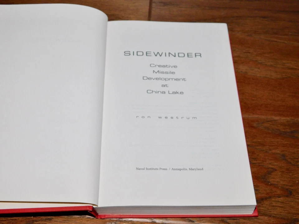 Sidewinder Creative Missile Development at China Lake Ron Westrum 1999 Hardcover - Image 4 of 4