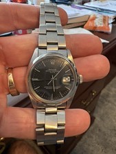 Vintage Rolex Oyster Perpetual Date Original Black Sigma Dial Watch Ref 1500 12