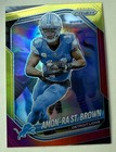 2025 Panini Prizm Football Red and Yellow Amon-Ra St. Brown #187