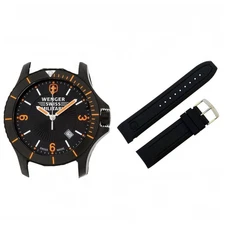 Wenger Swiss Military Battalion Sport 79031 Black Rubber Strap Mint Con No Box