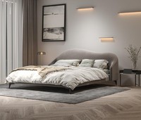 Graues Textilbett Schlafzimmer Betten Luxus Doppelbetten Stilvolle MöBel
