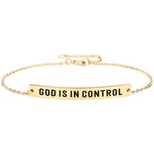 God is in Control Bracelet -god is in control bracelet for women, Motivational B