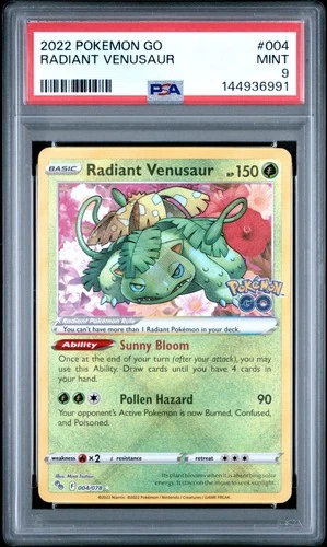 2022 POKEMON GO #004 RADIANT VENUSAUR PSA 9