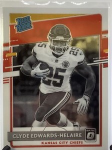 CLYDE EDWARDS-HELAIRE NEGATIVE SSP RATED RC 2020 DONRUSS OPTIC