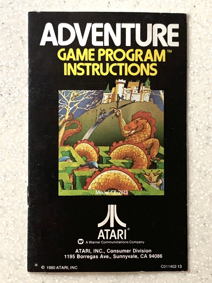 2600 Console Atari Video Games In 1980 Adventure (1980) Atari Game