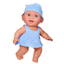 BAMBOLA CON BANDANA RAUBER PROFUMATA VESTITINO 27 CM BAMBOLOTTO - 2402CELESTE