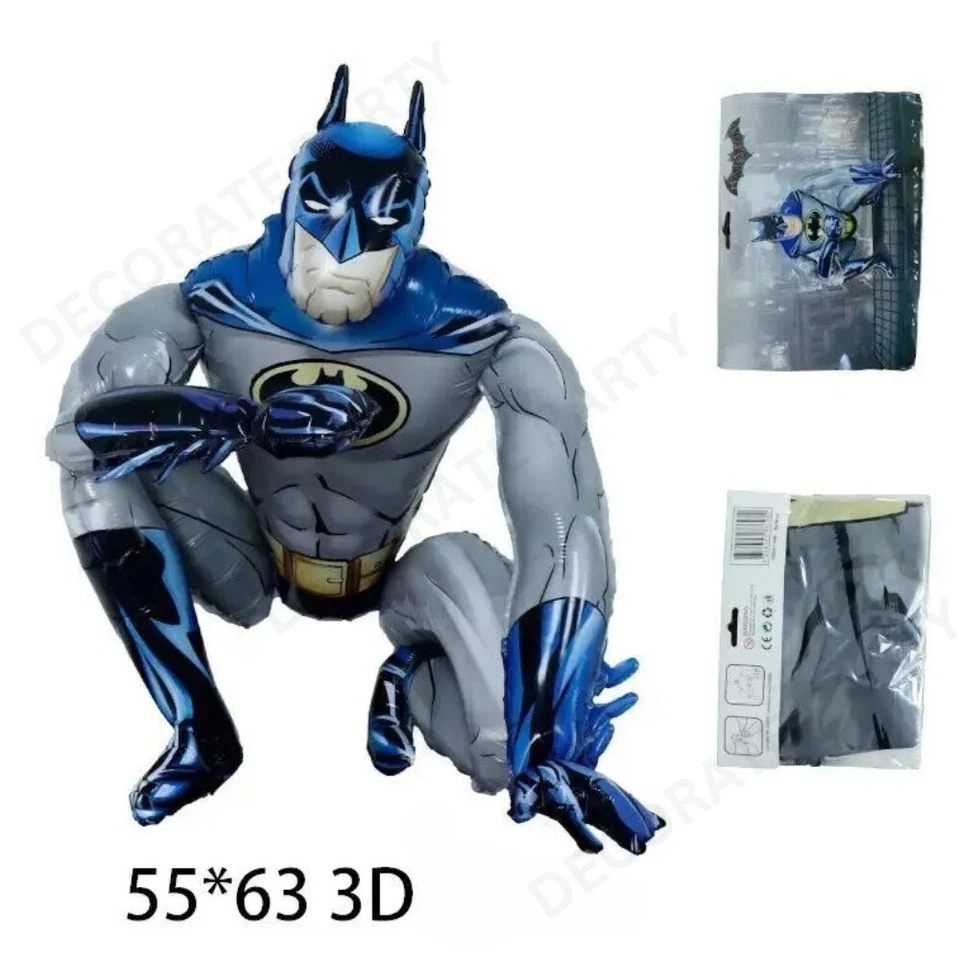 Globos de aluminio grandes BatMan 3D superhéroe Liga de la Justicia fiesta de cumpleaños helio Reino Unido Foto 2 de 4