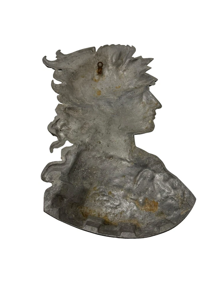 Vintage Cast Aluminum Perseus Bust Pegasus Medusa Wall Art Greek Mythology - Image 3 of 4