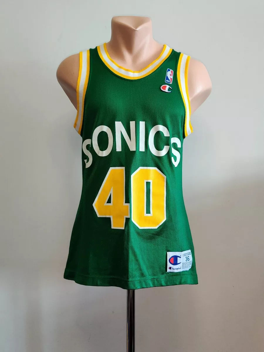 Vintage NBA Champion Seattle Supersonics Shawn Kemp #40 Jersey - Womens  Small