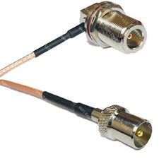 RG316 N Female Bulkhead Angle to DVB TV Pal Male RF Cable Rapid-SHIP LOT