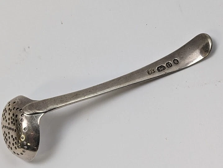 Colador de té John Emes 1799 plata esterlina georgiana tamiz de especias cucharón LONDRES Foto 4 de 4