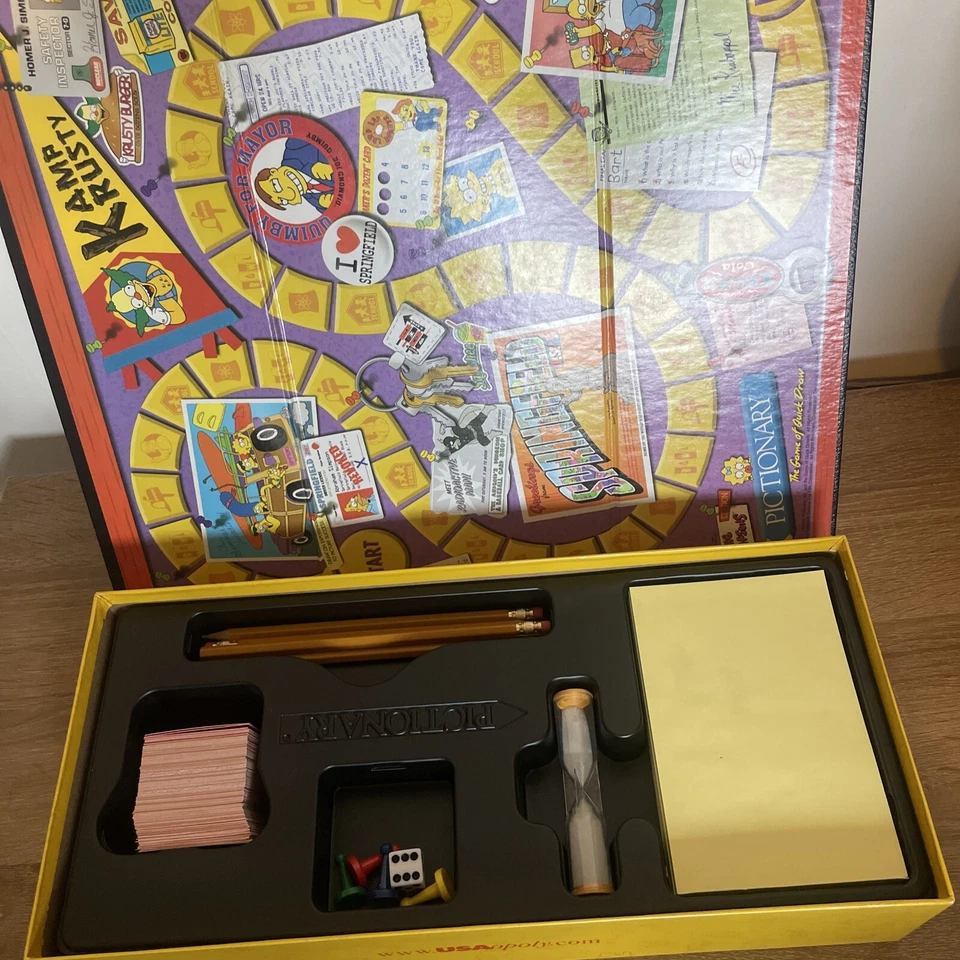 The Simpsons Edition Pictionary Game By USAopoly Rare Board Game Family Fun - Image 2 of 4