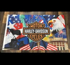 Harley Davidson drapeau bannière 3 par 5 pieds extérieur intérieur double face américain