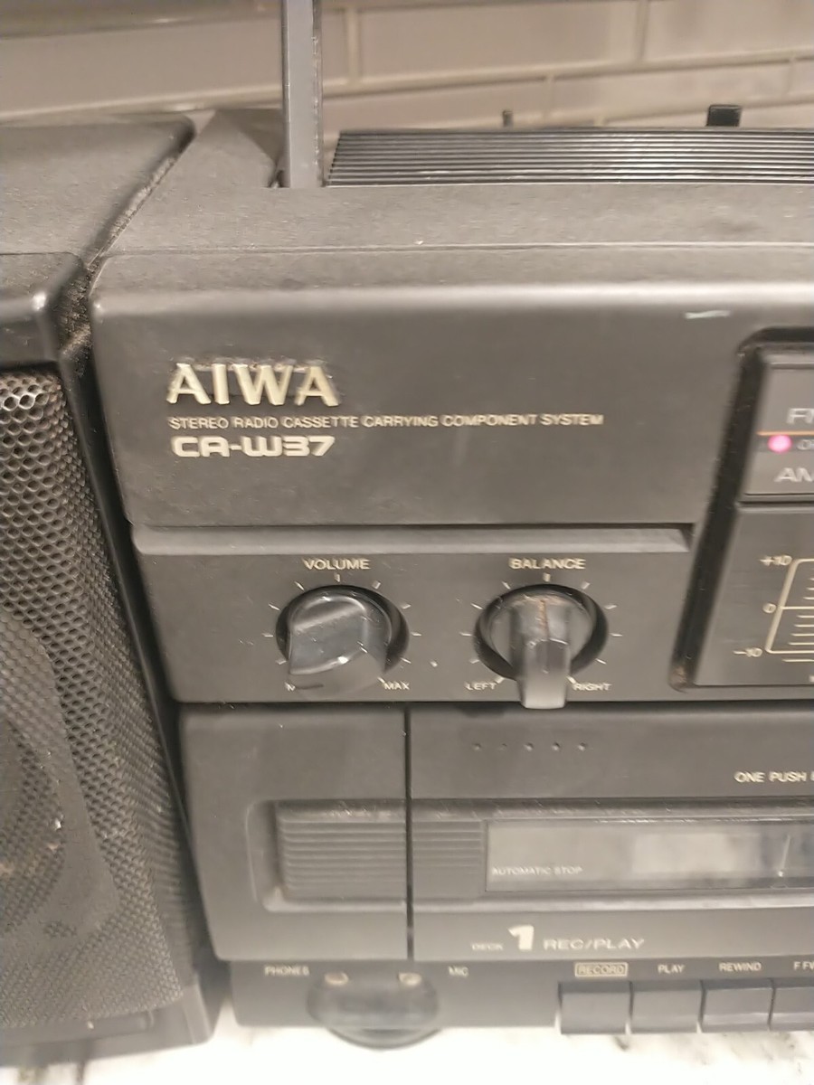 Vintage Dual CASSETTE AIWA CA-W37 BOOMBOX Radio, Dubbing Stereo