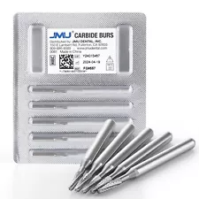 JMU Dental Carbide Burs Straight HG Oral Surgery Round Tapered Fissure 5PCS