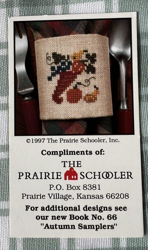 Prairie Schooler 2 Mini Carte Punto Croce - Cornucopia e Scena Casa Inverno - Foto 3 di 3