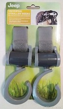 Uniwersalne haki do wózków Jeep, haki obrotowe 360 stopni, opakowanie 2 szt., szare