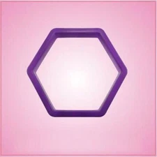 Purple Hexagon Cookie Cutter (3.5"x3")