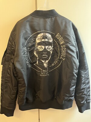 Original Robin Schulz Crew Jacke - World Tour 2016/17 XL Q/S Bomberjacke Flieger