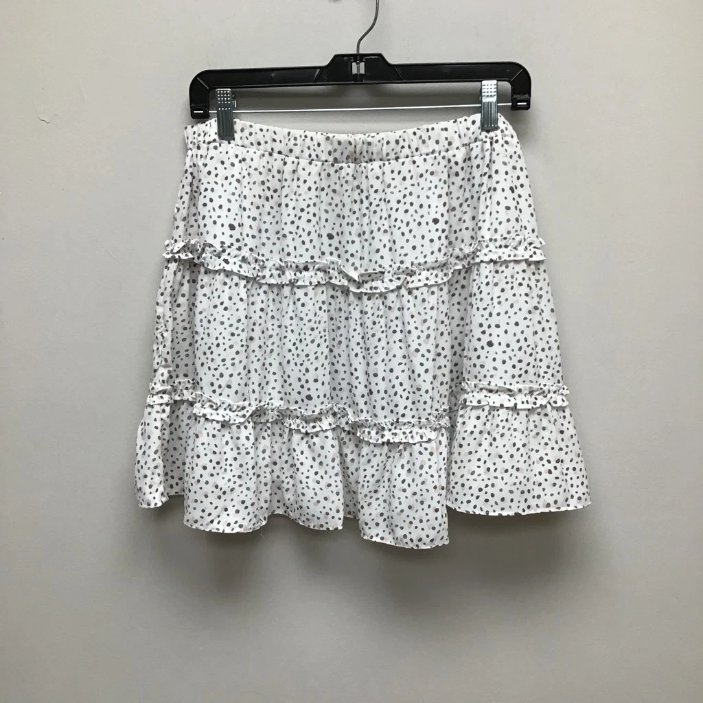 Black and white fit and flare mini clearance skirt