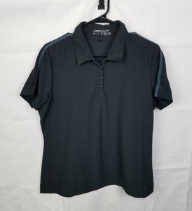 black dri fit polo