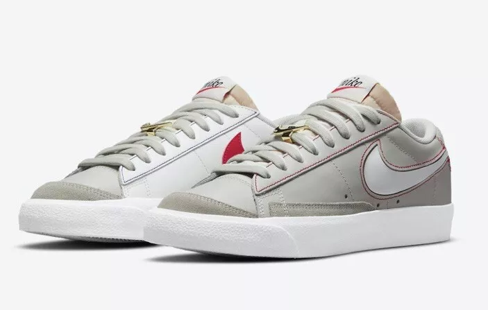 DH4370 002 Nike Blazer Low 77 PRM Premium Light Bone Summit White Size 4 Mens