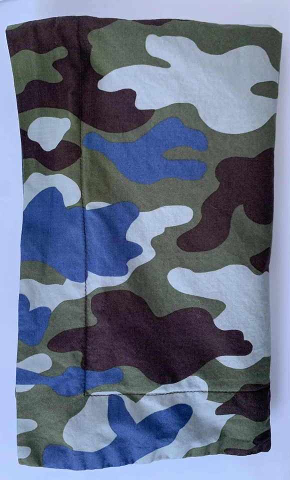 Pottery Barn Niños Verde Azul Marrón y Blanco CAMUFLAJE Doble EDREDÓN + FUNDA Camuflaje Usado en Excelente Condición Foto 3 de 4