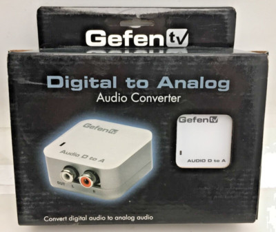 Gefen TV Digital to Analog Audio Converter Optical Coaxial RCA DAC - NEW!