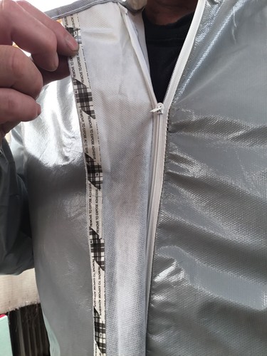 DuPont Tychem CPF 2 size XL only coveralls disposable / hood and booties new - Picture 5 of 8
