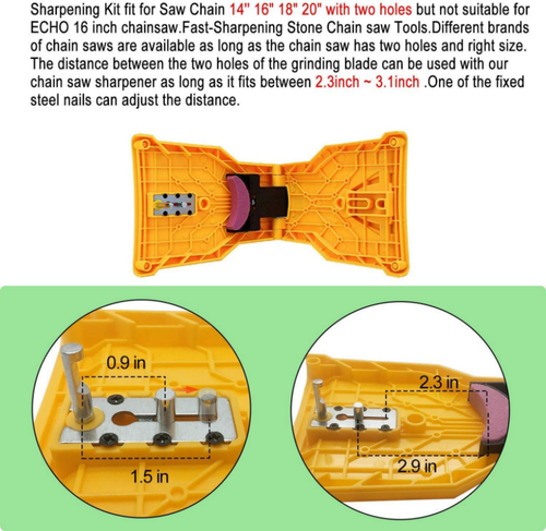 Chainsaw Teeth Sharpener 14-20in Chain Saw Blade Bar Fast Sharpening Stone Tool - Picture 2 of 17