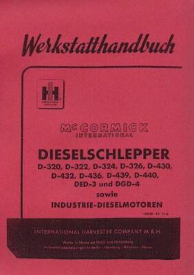 Werkstatthandbuch IHC D-436 D-440 Mc Cormick nur bei uns inkl. 3 Sonderkapitel