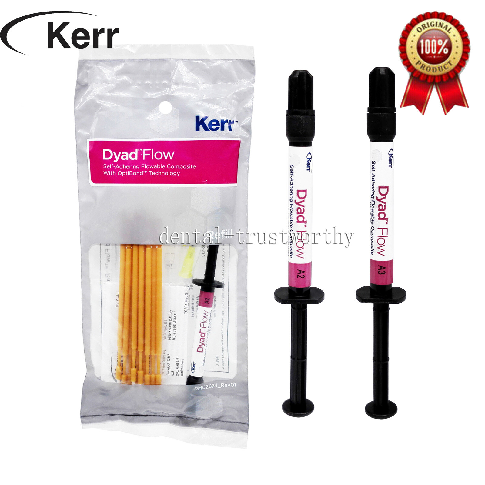Kerr Dyad Vertise Flow SelfAdhering Dental Flowable Composite/DX Bond