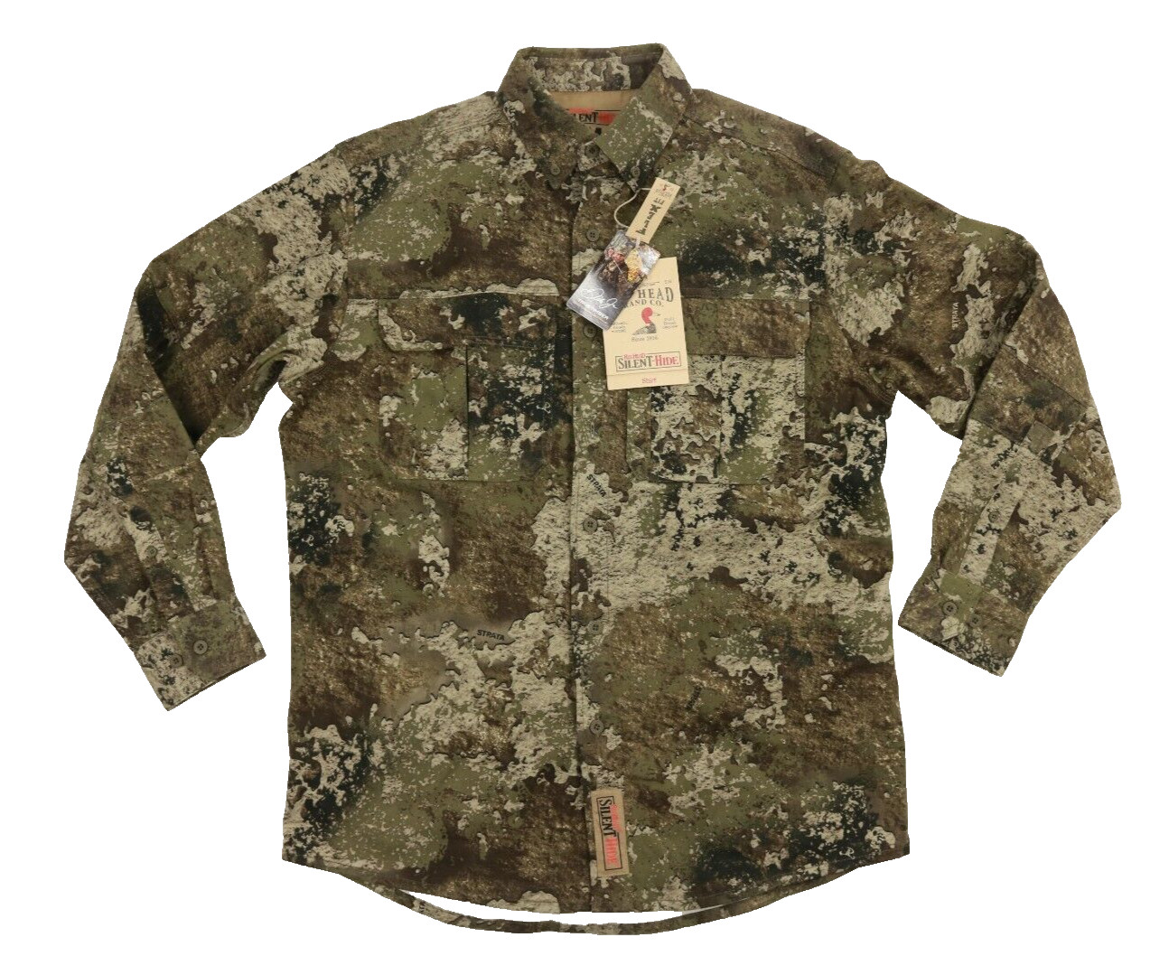 Camisa RedHead Silent Hide Strata Camuflada Pesada Exterior Abotonada M NUEVA