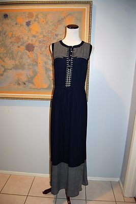 Gorgeous Anthropologie Greylin Blue Geometric Maxi Dress Size Small | eBay