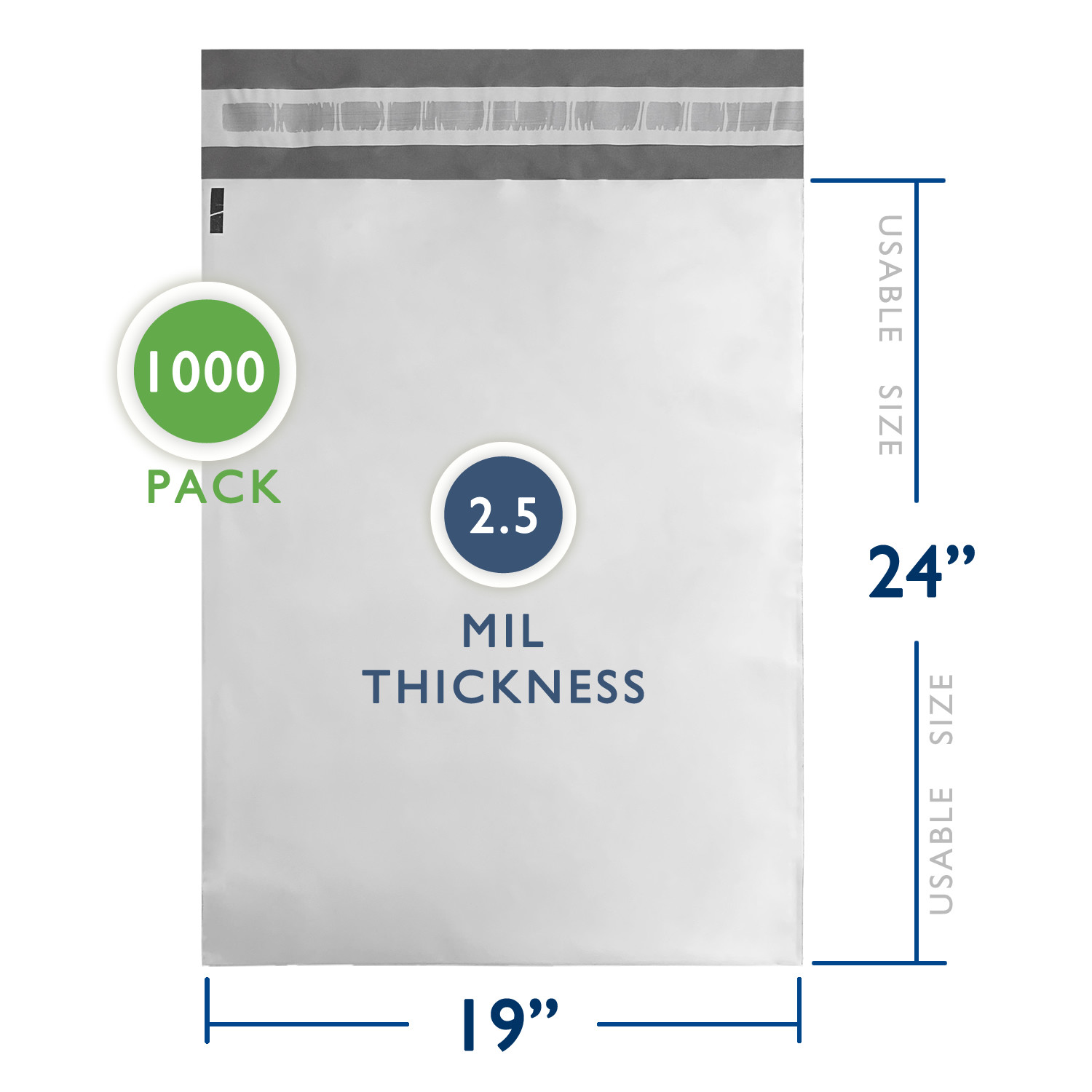 Buste Shopper 500 7.5x10.5 VM Brand 2 Mil Poly Mailers Self Seal Plastic Bags Envelopes 100 Buste Di Plastica - Foto 7