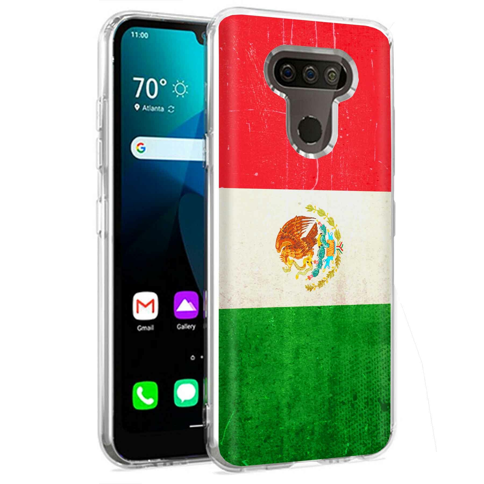 Phone Case for LG Harmony 4,Premier Pro Plus,K41, Old Flag Mexico Print