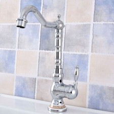 Chrome Kitchen Faucet Swivel Single Handle Sink Mixer Tap fsf676
