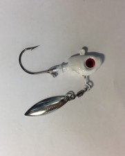 (20) 5/8 Oz Heavy Hook Underspin Jigs 5/0 Mustad Ultra Point #3 Willow Blade.
