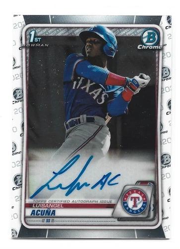 LUISANGEL ACUNA - 2020 Bowman Chrome 1st Bowman Auto PROSPECT RC #CPA-LA - METS